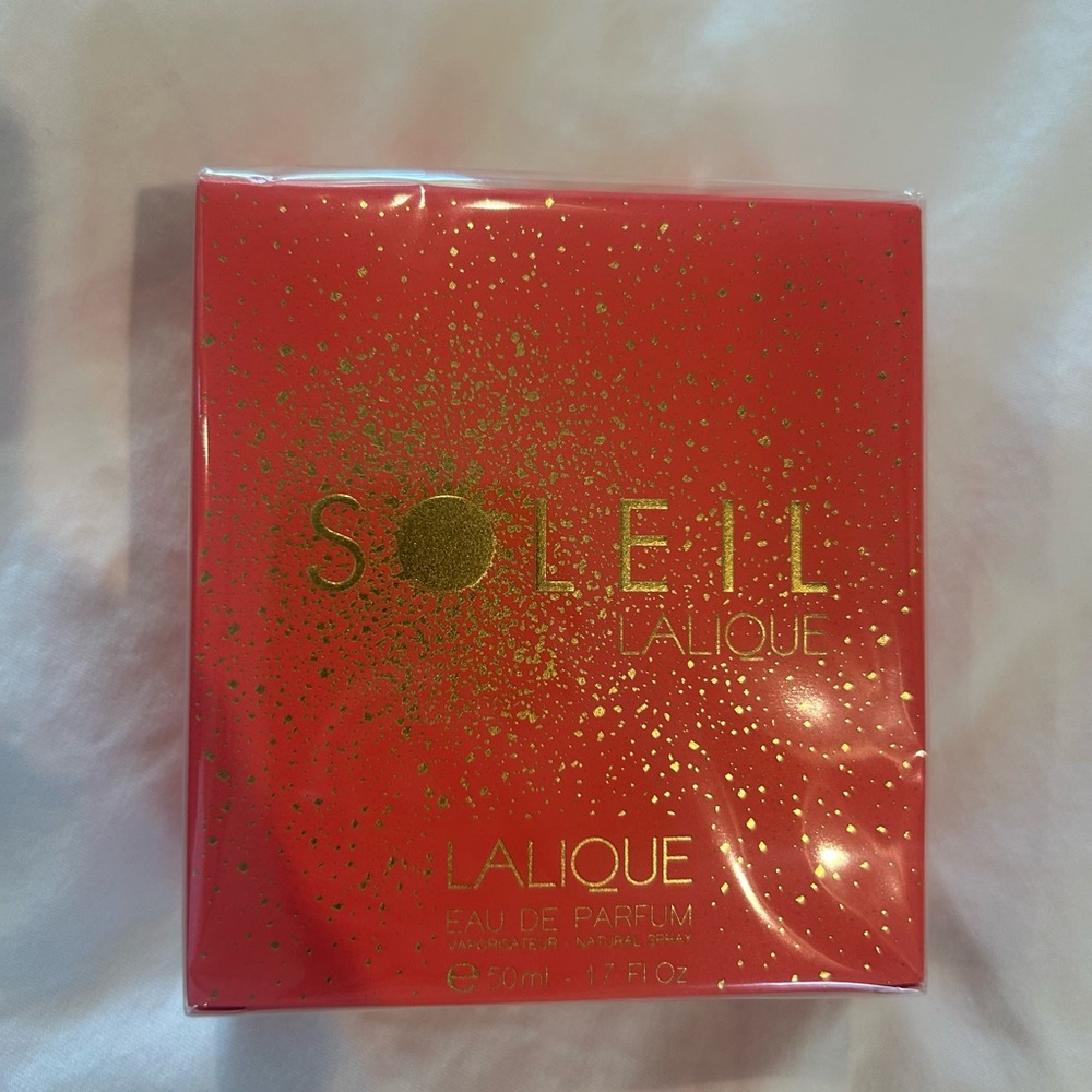 Lalique Soleil Eau de Parfum with Gold and Pink Accents